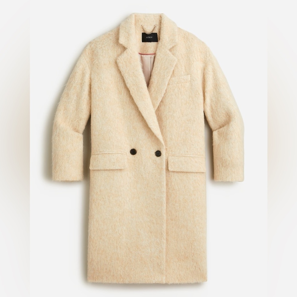 J. Crew relaxed topcoat in Italian brushed wool blend